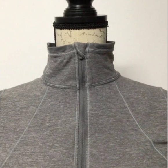 Lululemon Pace Pusher 1/2 Zip Sz 6 Heathered Slate/Slate - Picture 7 of 11